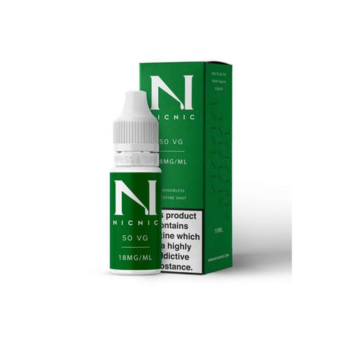 18mg Nic Nic Flavourless Nicotine Shot 10ml 50VG - The Hemp Wellness Centre