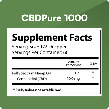 CBD Pure 1000mg - 60ml - FULL SPECTRUM - THWC Ltd