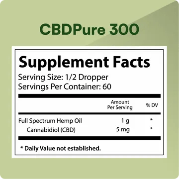 CBD Pure 300mg - 60ml - FULL SPECTRUM - THWC Ltd