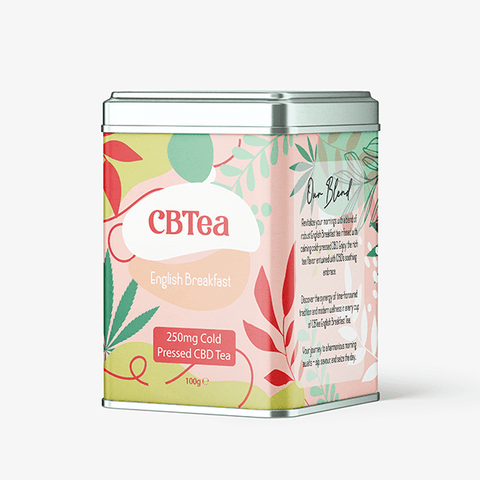 CBTea 250mg Cold Pressed Full Spectrum CBD English Breakfast Tea - 100g - THWC Ltd
