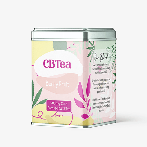 CBTea 500mg Cold Pressed Full Spectrum CBD Berry Fruit Tea - 200g - THWC Ltd