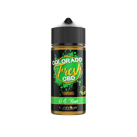 Colorado Fresh 1000mg CBD Vaping Liquid 100ml (50PG/50VG) - The Hemp Wellness Centre