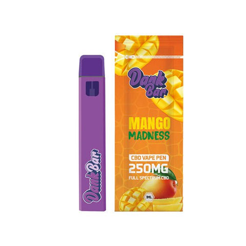Dank Bar 250mg Full Spectrum CBD Vape Disposable by Purple Dank - 12 flavours - The Hemp Wellness Centre