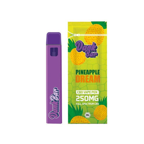 Dank Bar 250mg Full Spectrum CBD Vape Disposable by Purple Dank - 12 flavours - The Hemp Wellness Centre