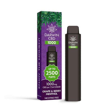 Darwin CBD 1000 Disposable Vape Device 2500 Puffs - The Hemp Wellness Centre