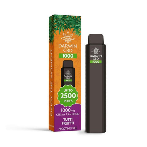 Darwin CBD 1000 Disposable Vape Device 2500 Puffs - The Hemp Wellness Centre