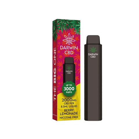 Darwin The Big One 2000mg CBD Disposable Vape Device 3000 Puffs - The Hemp Wellness Centre