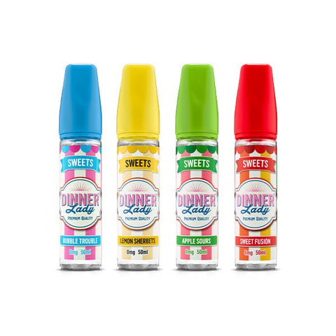 Dinner Lady Sweets 50ml Shortfill 0mg (70VG/30PG) - The Hemp Wellness Centre
