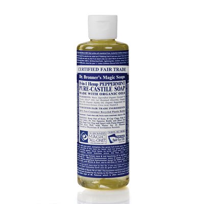 Dr Bronner 18-in-1 Organic Peppermint Castile Liquid Soap - 237ml - The Hemp Wellness Centre