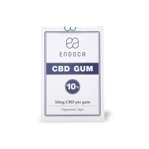 Endoca 100mg CBD Peppermint Chewing Gum - 10 Pcs - The Hemp Wellness Centre