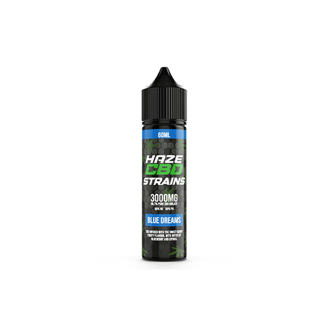 Haze CBD Strains 3000mg CBD E-Liquid 50ml Shortfill 0mg (50VG/50PG) - The Hemp Wellness Centre