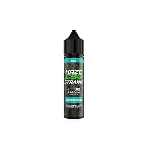 Haze CBD Strains 3000mg CBD E-Liquid 50ml Shortfill 0mg (50VG/50PG) - The Hemp Wellness Centre