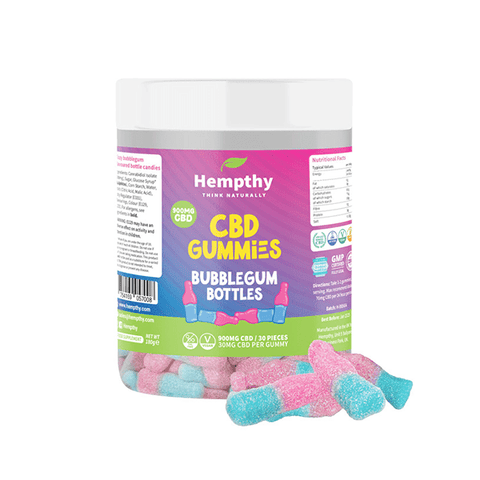 Hempthy 900mg CBD Bubblegum Bottles - 30 Pieces - THWC Ltd