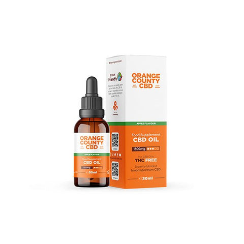 Orange County CBD 1500mg Flavoured Tincture Oil 30ml - The Hemp Wellness Centre