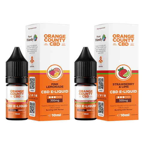 Orange County CBD 300mg Broad Spectrum CBD E-liquid 10ml (50VG/50PG) - The Hemp Wellness Centre