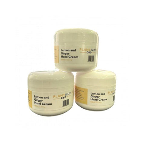 Plantinum CBD 500mg CBD Lemon & Ginger Hand Cream - 50ml - The Hemp Wellness Centre