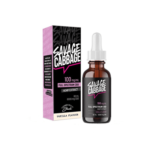 Savage Cabbage 6000mg CBD Oil Vanilla 60ml - THWC Ltd