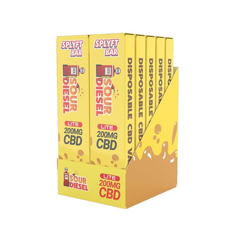 SPLYFT BAR LITE 200mg Full Spectrum CBD Disposable Vape - 12 flavours - The Hemp Wellness Centre