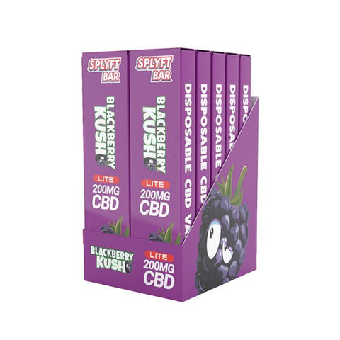 SPLYFT BAR LITE 200mg Full Spectrum CBD Disposable Vape - 12 flavours - The Hemp Wellness Centre