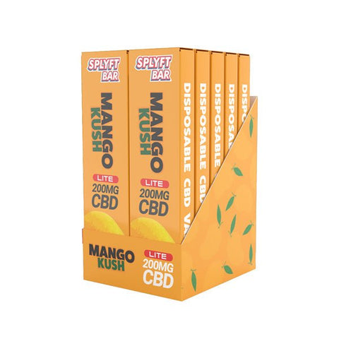 SPLYFT BAR LITE 200mg Full Spectrum CBD Disposable Vape - 12 flavours - The Hemp Wellness Centre