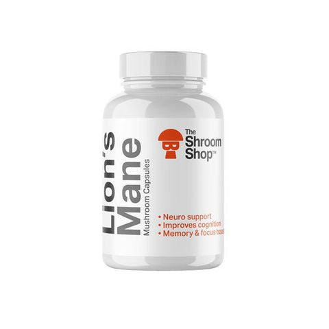 The Shroom Shop Lion's Mane Mushroom 45000mg Capsules - 90 Caps - THWC Ltd