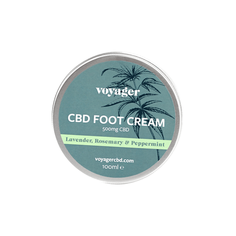 Voyager 500mg CBD Foot Cream - 100ml - The Hemp Wellness Centre