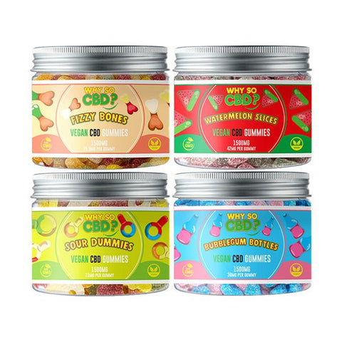 Why So CBD? 1500mg CBD Small Vegan Gummies - 11 Flavours - The Hemp Wellness Centre