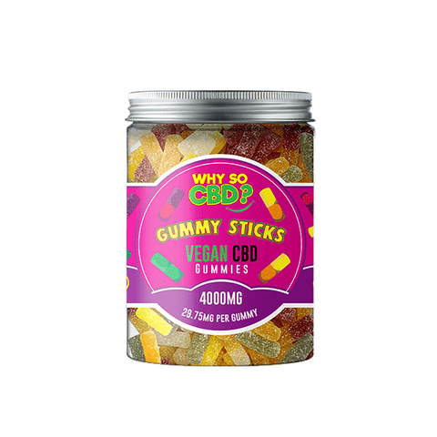 Why So CBD? 4000mg CBD Large Vegan Gummies - 11 Flavours - The Hemp Wellness Centre